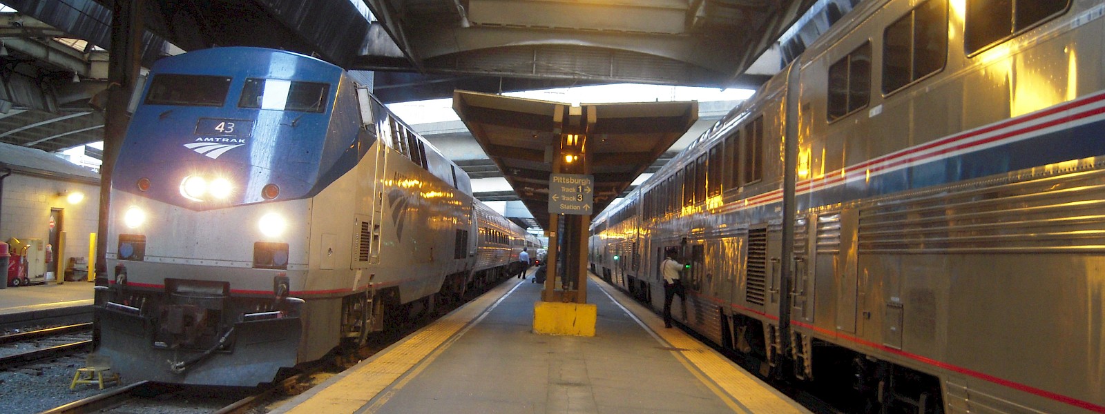 Pennsylvanian and Capitol Limited Pittsburgh PA Photo by Mark Spada